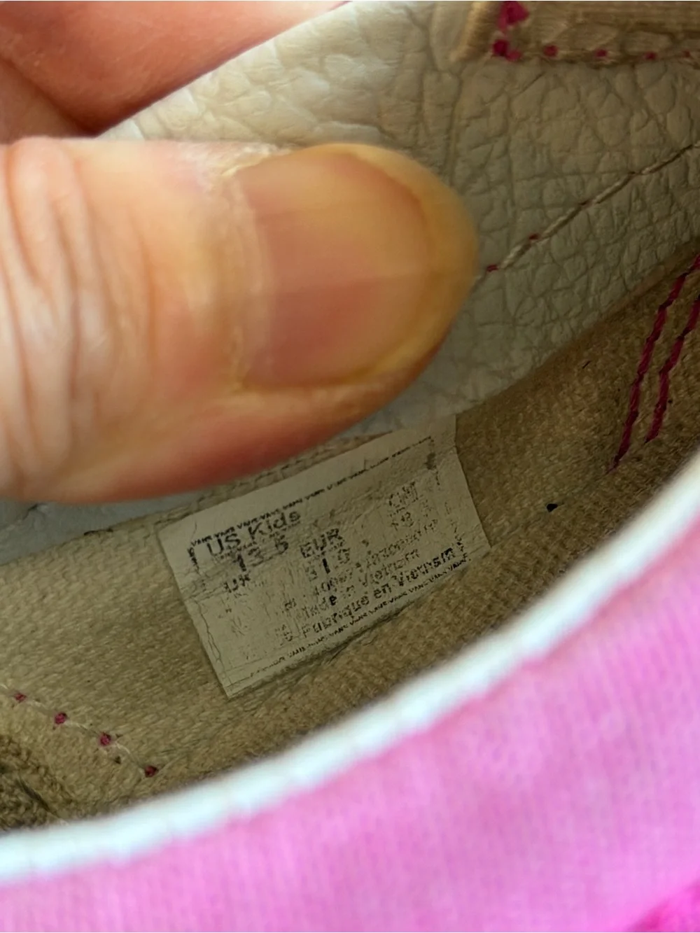 Vans Shoes Girls 13.5 Little Kids Pink Checker Slip On Sneakers Comfort Skate